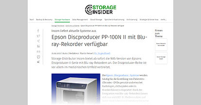 [Translate to English:] storage-insider.de vom 21.09.2021