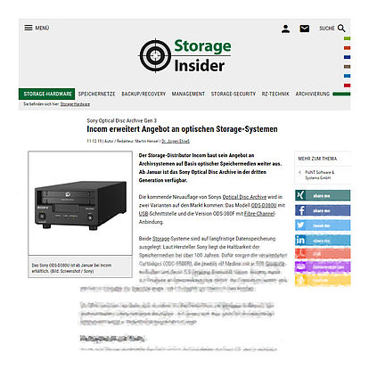 storage-insider.de vom 11.12.19