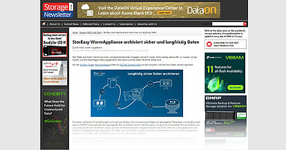 StorEasy WormAppliance archives data securely and long-term