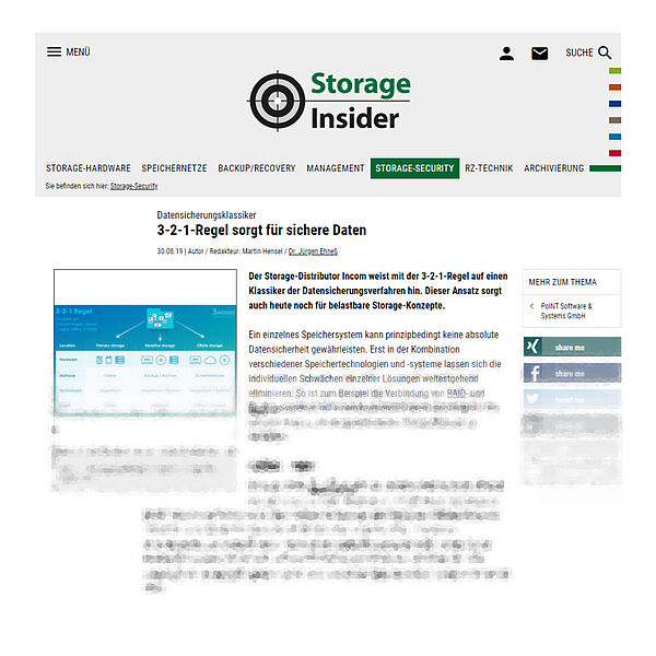 storage-insider.de vom 30.08.19