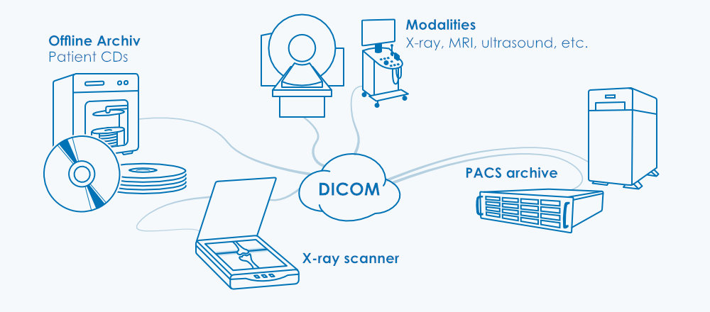 Record electronic patient data and archive it in accordance with the law