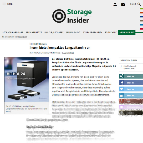 storage-insider.de vom 20.11.19